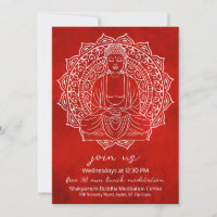 Meditação Almoço Grátis Shakyamuni Buda Vermelho