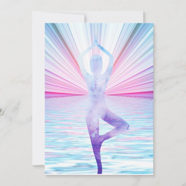 Convite Meditação da Árvore da Vida Yoga Zen (Frente)