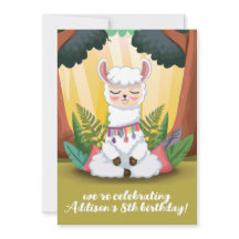 Meditação de Cute Llama no Aniversário da Floresta