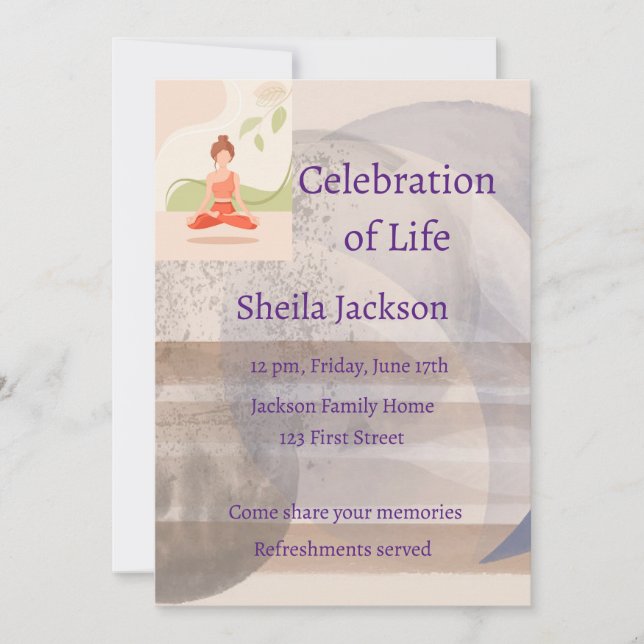 Convite Meditação de Malhação Personalizada de Yoga Fotogr (Frente)