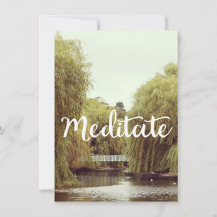 Convite Meditar no parque mensagem inspiradora
