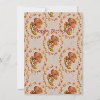 Convite Mediterranean floral wreath pattern warm orange fl