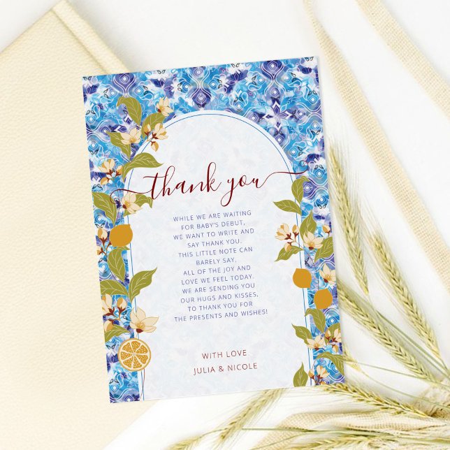 Convite Mediterranean Lemon Amalfi Coast Baby Shower (Criador carregado)