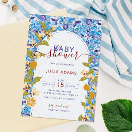Convite Mediterranean Lemon Amalfi Coast Baby Shower