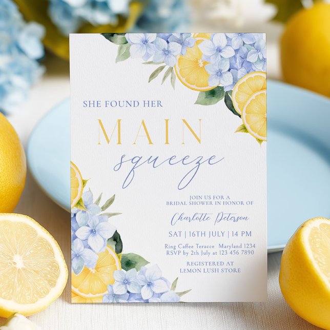 Convite Mediterranean Lemon Bridal Shower (Criador carregado)