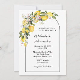 Convite Mediterranean Lemon Citrus Wedding Collection