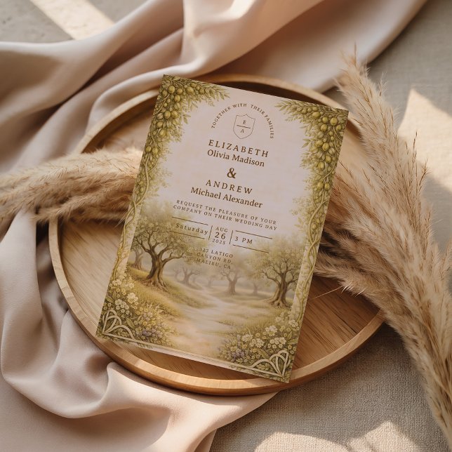 Convite Mediterranean Olive Grove Countryside Wedding (Criador carregado)