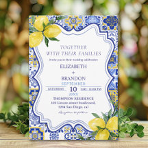 Mediterranean Tile Wedding with Lemons 
