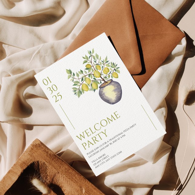 Convite Mediterrâneo Itália Lemon Vibrant - Partido de Boa (Criador carregado)