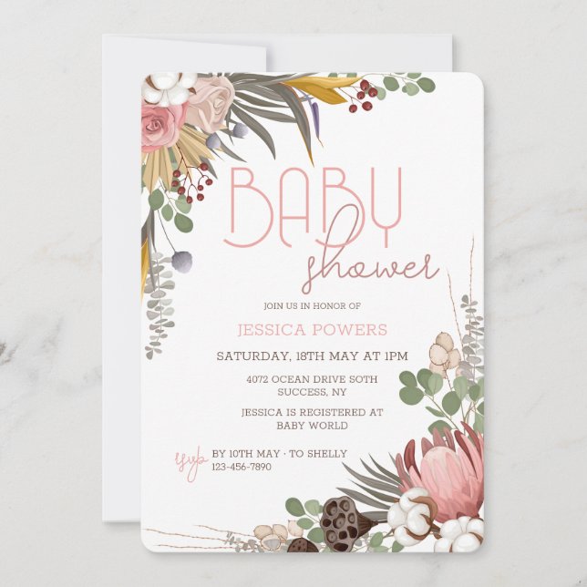 Convite Medley de Flores Secas (Frente)