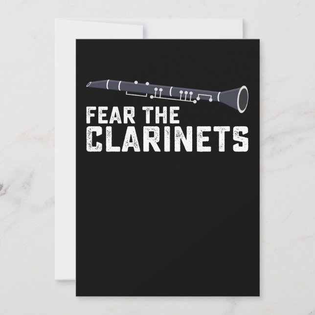 Convite Medo Clarinets Clarinetista Clarinet (Frente)