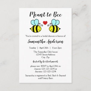 Convite Meed to Bee - Chá de panela 3x5