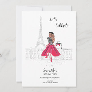 Convite Meet Me in Paris – Birthday Party Invitation