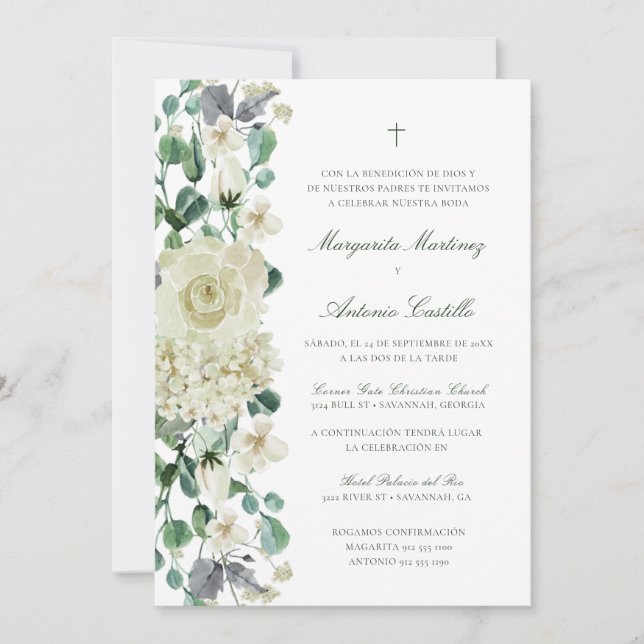 Convite Megan Invitación de Boda Cristiana Wedding (Frente)