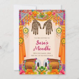 Convite Mehendi Convite digital de Mehndi