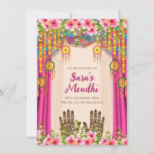 Convite Mehendi Convite Digital Mehndi