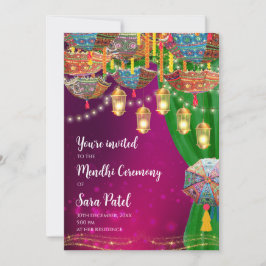 Convite Mehndi Convida & Mehndi Noite Convidar a festa Hen