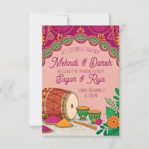 Convite Mehndi Dholki 