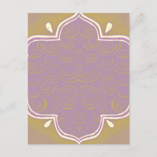 Convite Mehndi Henna Frame Pink