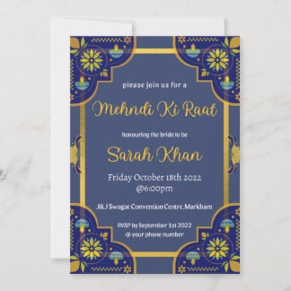 Convite Mehndi Wedding Invitation