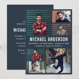 Convite Meia-noite   6 Festa de formatura de quadro de fot