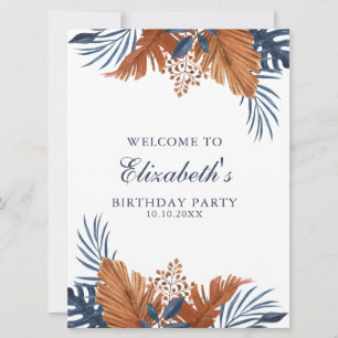 Convite Meia-noite Blue Monstera Welcome Foam Conselho