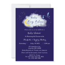Meia-noite Blue Starlit Baby Boy Stork