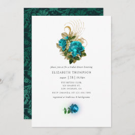 Convite Meia-noite Fantasy Turquoise e Chá de panela Doura