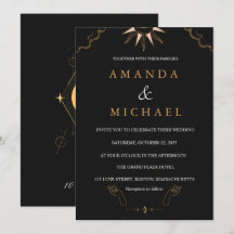 Meia-Noite Temperamental Dourado Celestial em Folh