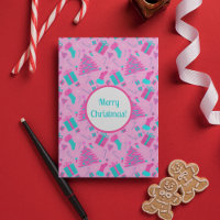 Meias de árvore de Natal rosa presentes de bengala