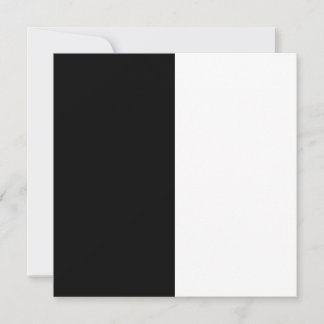 Convite meio branco meio preto, meio preto meio branco