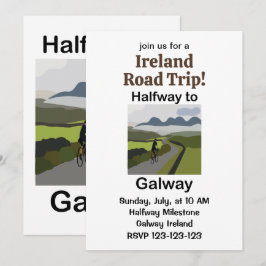 Convite Meio caminho para Galway Irlanda Viagem de carro T