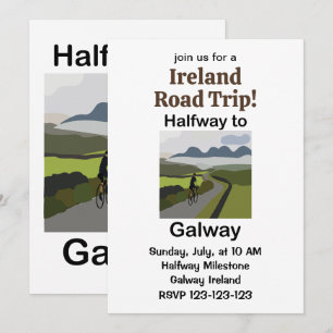 Convite Meio caminho para Galway Irlanda Viagem de carro T