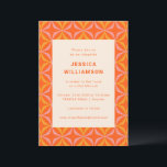 Convite Meio século Laranja Geométrico Único Bat Mitzvah<br><div class="desc">Convite de Bat Mitzvah Único Geométrico Moderno em Laranja Laranja</div>