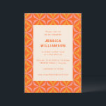 Convite Meio século Laranja Geométrico Único Bat Mitzvah<br><div class="desc">Convite de Bat Mitzvah Único Geométrico Moderno em Laranja Laranja</div>