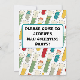 Convite Meio século Moderno de Teste de Química - Tiras do