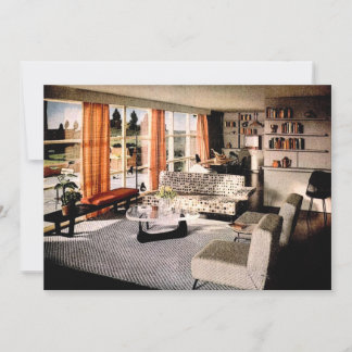 Convite Meio século Moderno Partido do Aquecimento Domésti