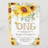 Mel Abelha primeiro aniversario de girassol Floral