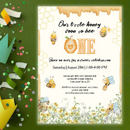 Convite Mel Pequeno Para Ser Um primeiro aniversario De Fl