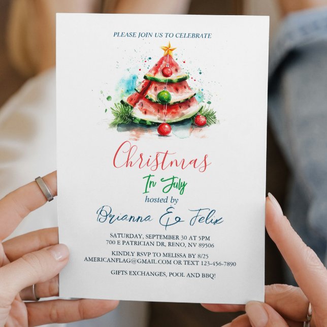 Convite Melancia I Natal Em Julho (Criador carregado)