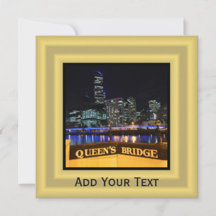 Convite Melbourne Austrália CDB Luzes sobre a Ponte da Ra