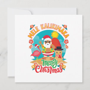 Convite Mele Kalikimaka para um Natal havaiano brilhante