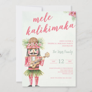 Convite Mele Kalikimaka Quebra-Nozes Havaiano de Natal
