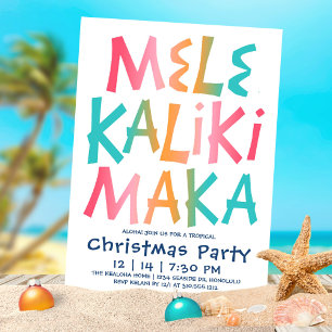 Convite Mele Kalikimaka Tipografia Tropical de Natal