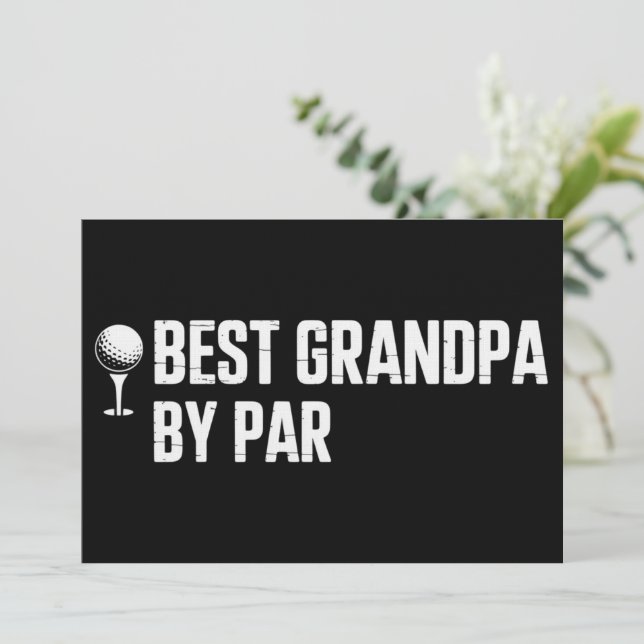 Convite Melhor Avô por Presente de Golfe Par Humor Sarcasm (Em pé/Frente)