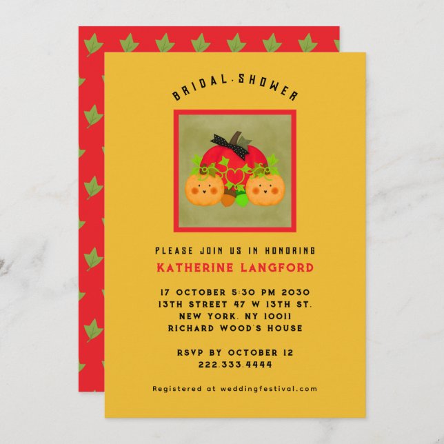 Convite Melhor Chá de panela do outono (Frente/Verso)