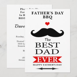 Convite Melhor CHURRASCO de Lunchedo de bigode de Dia de o