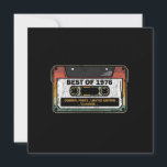 Convite Melhor De 1976 Vintage Cassette Funny Birthday Gif<br><div class="desc">Vintage clássico fita 1976 Birthday dá Design no estilo retrô e no ano de seu nascimento. Legal Original Parts Limited Edition. Criado em presente de aniversário de 1976. Festas de aniversário.</div>