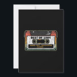 Convite Melhor De 1984 Vintage Cassette Funny Birthday<br><div class="desc">Vintage clássico fita adesiva 1984 Birthday dá Design no estilo retrô e no ano de seu nascimento. Legal Original Parts Limited Edition. Criado em presente de aniversário de 1984. Festas de aniversário.</div>