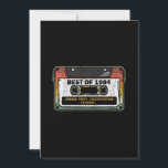Convite Melhor De 1984 Vintage Cassette Funny Birthday<br><div class="desc">Vintage clássico fita adesiva 1984 Birthday dá Design no estilo retrô e no ano de seu nascimento. Legal Original Parts Limited Edition. Criado em presente de aniversário de 1984. Festas de aniversário.</div>